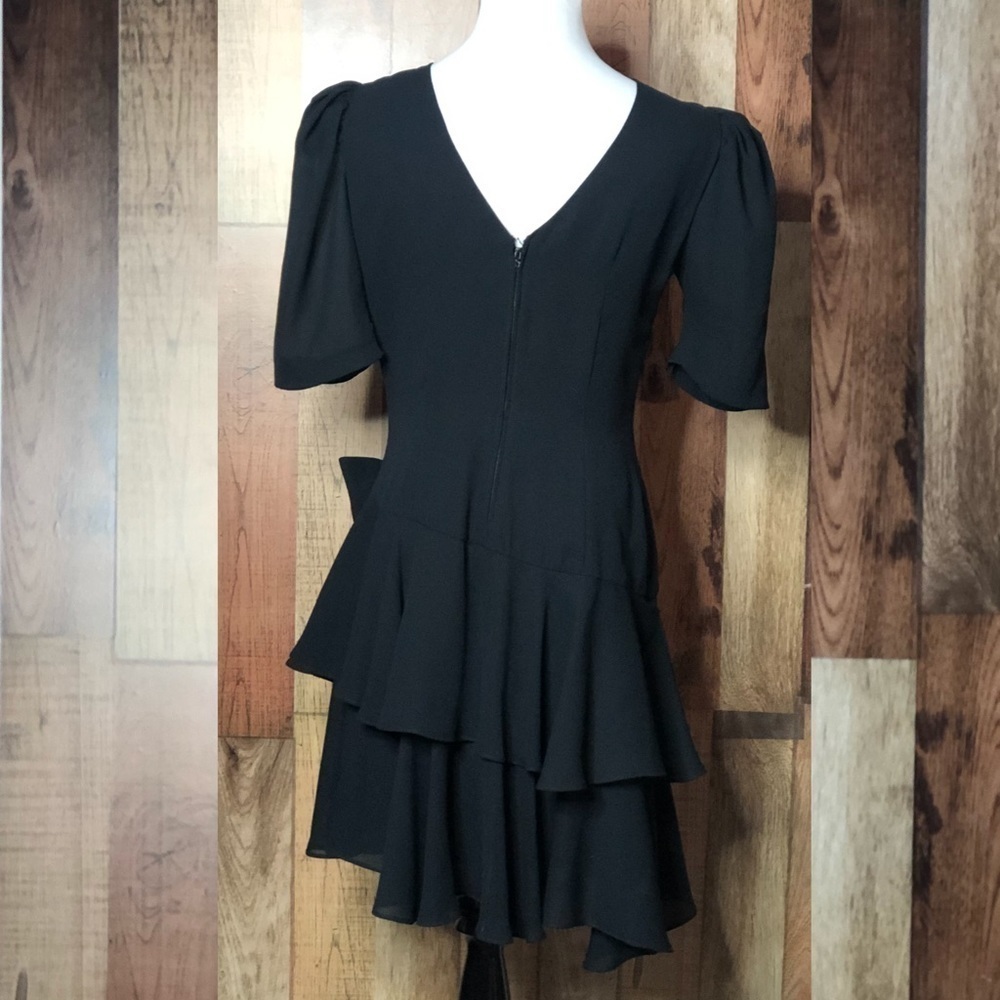 Vintage Late Edition Ltd. Black Cocktail Dress Size 7/8 - Picture 4 of 7